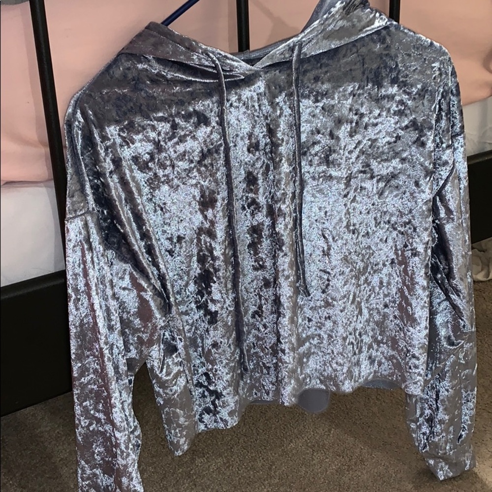 A velvet hoodie/ shirt